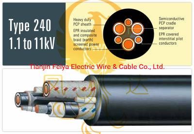 Type 240 1.1to11kv Reeling &amp; Trailing Cables to AS/NZS 1802: 2003