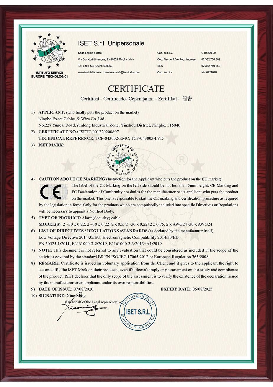 Unshielded Stranded TC Tinned Copper conductor LSOH Insulation and Jacket CPR Eca 14x0.22mm2 Alarm Cable Signal Cable