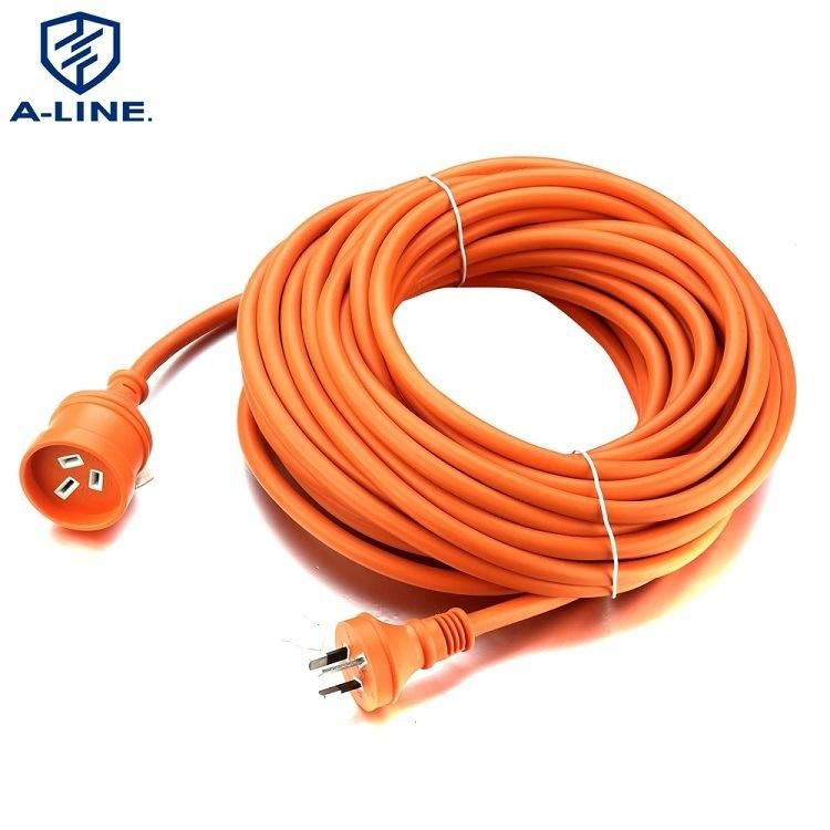 SAA Approved Australian Three Pins Extension Cord with 10A Plug and 250V Socket