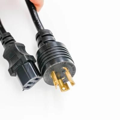 USA Standard Twist Lock NEMA L6-15p Power Plug to IEC C13 Power Cord Cable ETL