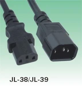 VDE Standard IEC C14 Male Plug to IEC C13 Power Connector