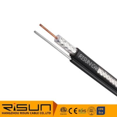 Risun CCTV CATV RG6 Rg11 Rg59 Coaxial Cable /Messenger Cable with Power Cable