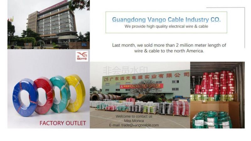 Electric Building Wire, Copper Conductor PVC Insulated PVC Sheathed Cable for Construction.