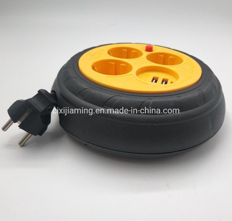 Jm0111A-Cr-G03mu German Type Cable Reel with Children Protection and 2*Usbs