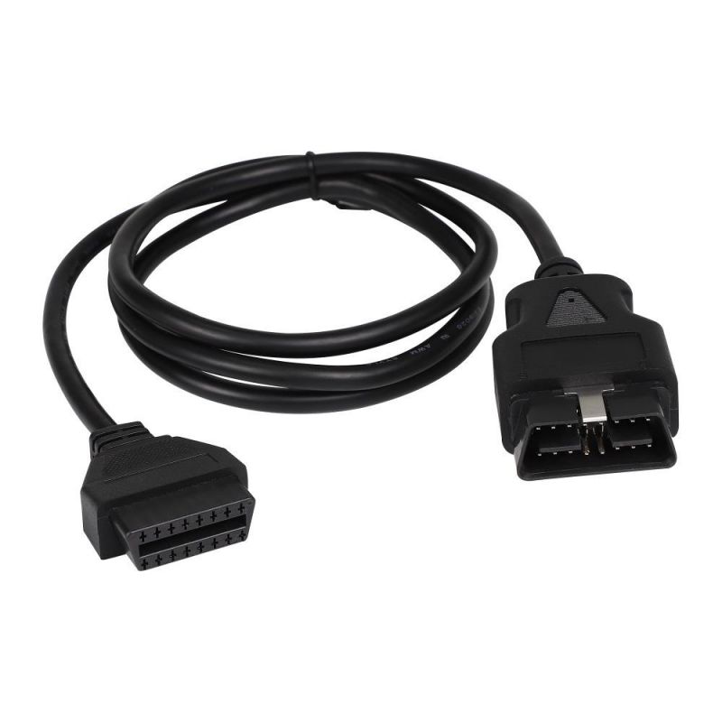 OBD 16pin Female to USB, DC5.5 and Power Clip Auto Diagnostic Cable Assembly