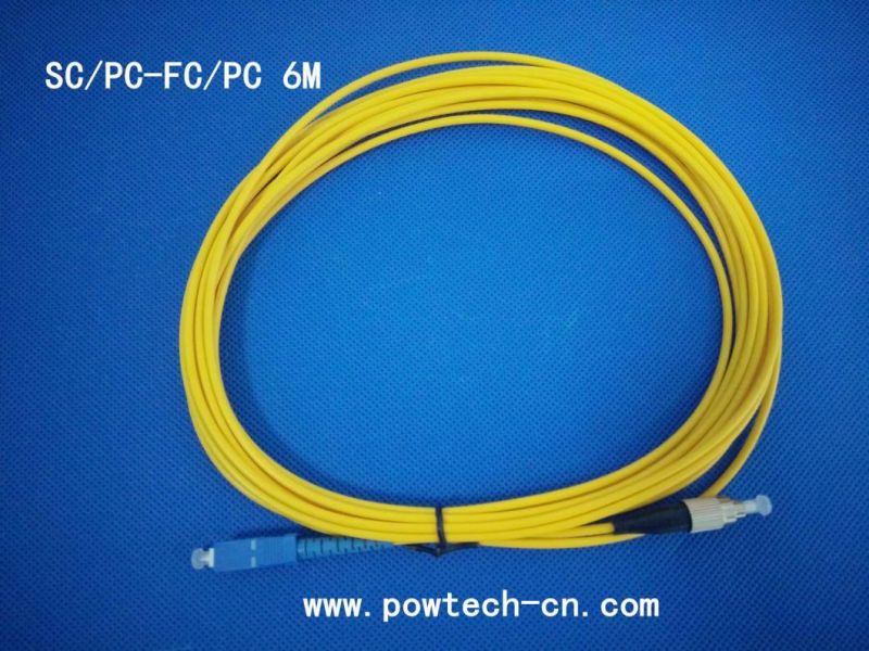 Fiber Optic/Optical Patch Cord SC/PC-FC/PC 6m