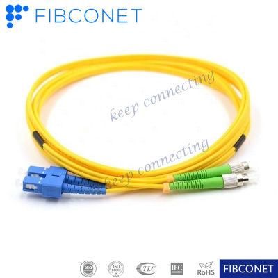 FTTH Single Mode 9/125 Duplex Sc/Upc - FC/APC LSZH Fiber Optic Patch Cord