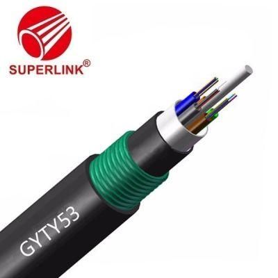 Direct Buried Fiber Optical Cable GYTY53 Steel Tape Armoured Optic Cable