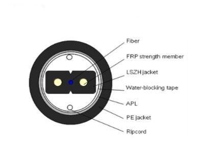 Gjyxfh 1 Core 2 Cores 4core 12core Gjyxch GJYXFCH G657A1 Optical Fiber 4core Cable FTTH Indoor Outdoor Fiber Optic Drop Cable