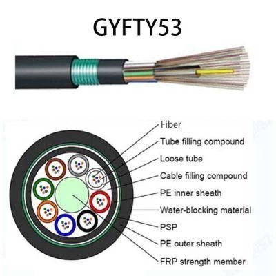 Best Quality Communication Cable 144 Core Optical Fiber Optic Cable GYFTY53 for Outdoor Use