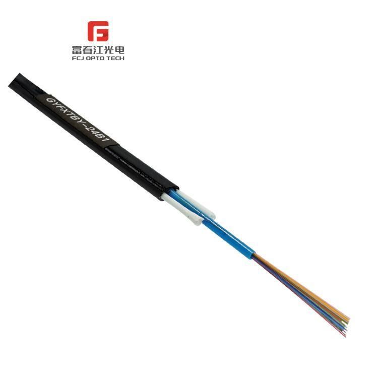Indoor/ Outdoor Gyfxtby Flat Drop Cable FTTH Dry Core Cable G. 652D or G. 657A1 2f /2core Fiber Optic Cable