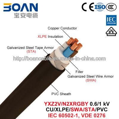 Yxz2V/N2xrgby, Power Cable, 0.6/1 Kv, Cu/XLPE/PVC/Swa/Sta/PVC (IEC 60502-1, VDE 0276)