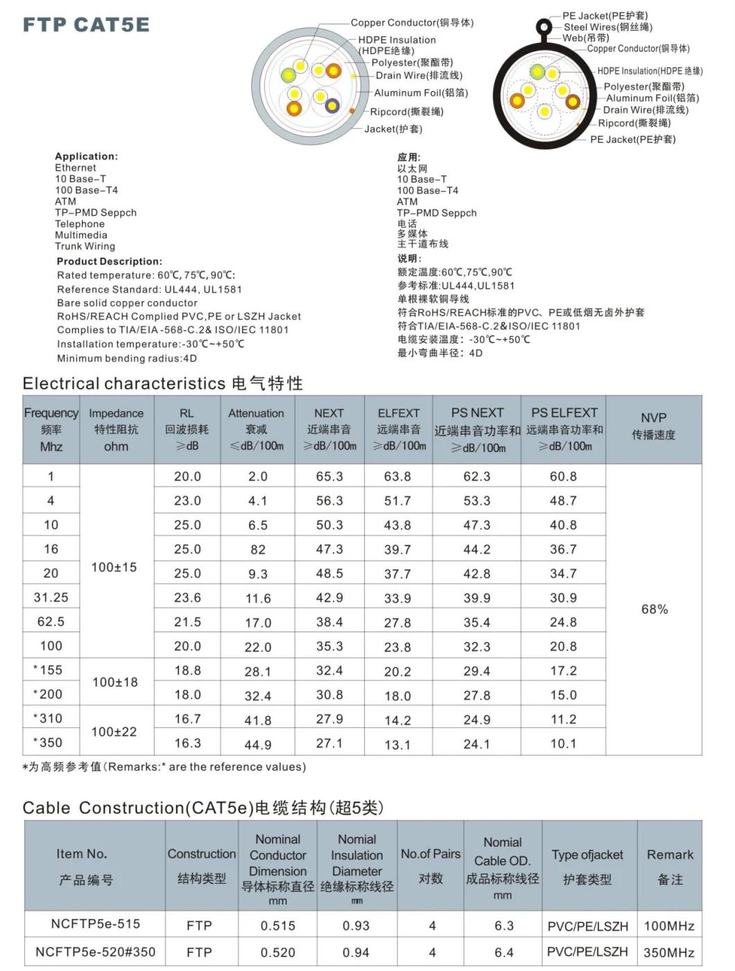 Cheap FTP Network Cable 305m 1000FT LAN Cable Cat5e