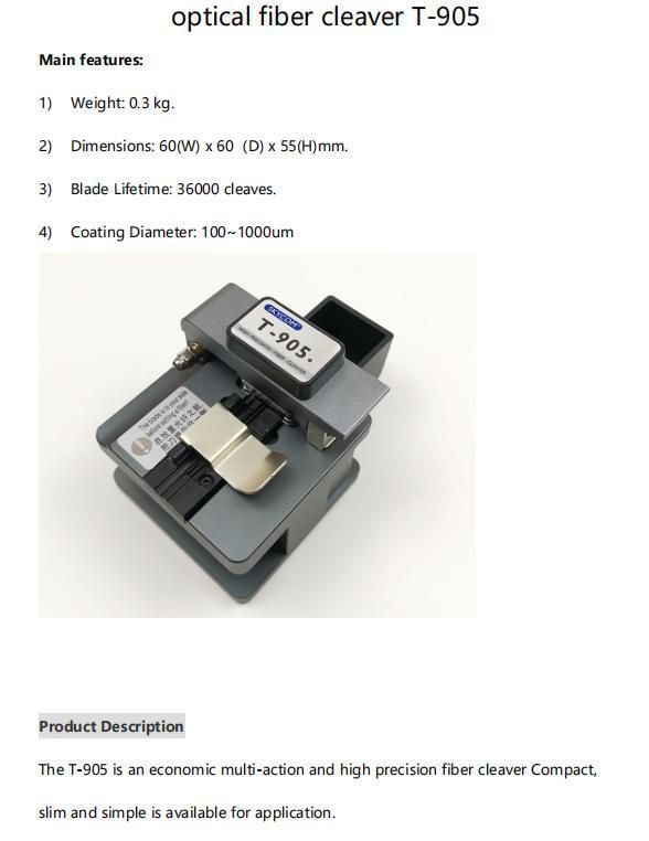 Skycom T-905 Optical Fiber Cleaver New Type