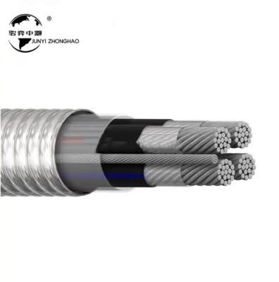 600V UL Listed Lnterlock Armoured Mc Cable Teck 90 Acwu90 3X250mcm Aluminium Alloy Bounding Wire Power Cables