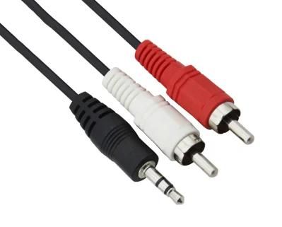 3.5 mm to 2 RCA Plug Audio Aux Cable Male M Jack AV Stereo Music Audio Cable