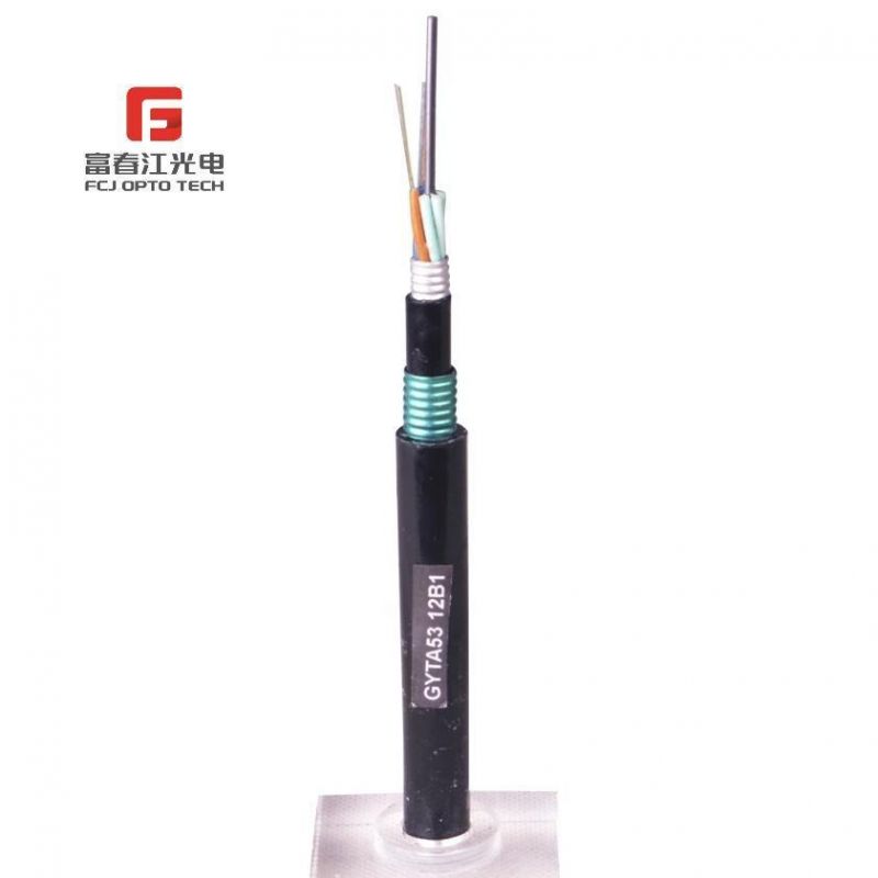 Outdoor 2-288 Core Fiber Optic GYTA Cable Stranded Aluminum Tape Cable