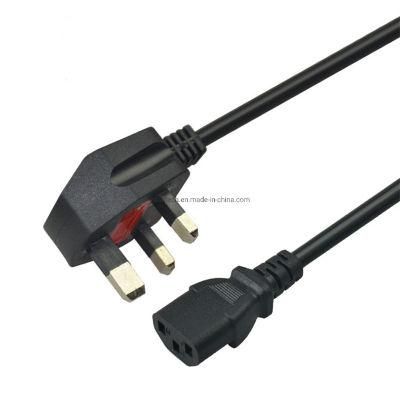 China Factory Direct Sales 3p Plug to Angle IEC C13 UK Power Lead AC Power Cords