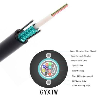 GYXTW 2-24 Cores Application for Duct Fiber Cable Direct Burial Fiber Cable GYXTW Armored Cable