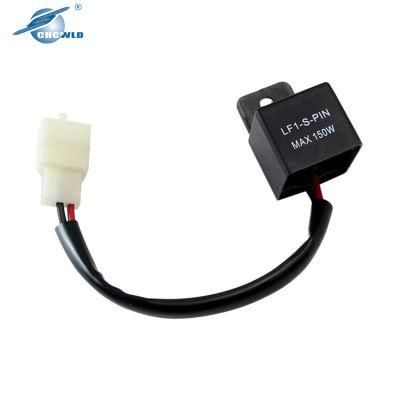 Turn Signal Relay 2 Pin Flashing Relay with Terminal Motorcycle Wire Harness
