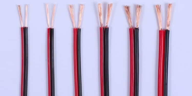 Red and Black, White, Black, PVC Twin Cable Customized Speaker Audio Parallel Cable