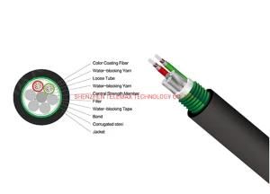 2-144c GYTS/GYTA Outdoor Armored Fiber Optical Cable PE/LSZH Jacket