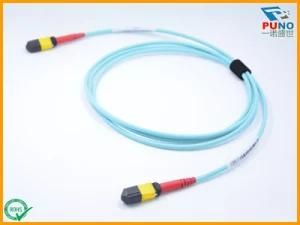 3.0mm 12 Fibers Optical Multimode OM2 Ribbon MPO MTP Single Compact Trunk Orange Cable