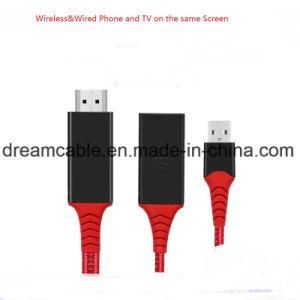 2 in 1 Cast Cable Display Dongle for Android Phone/iPhone