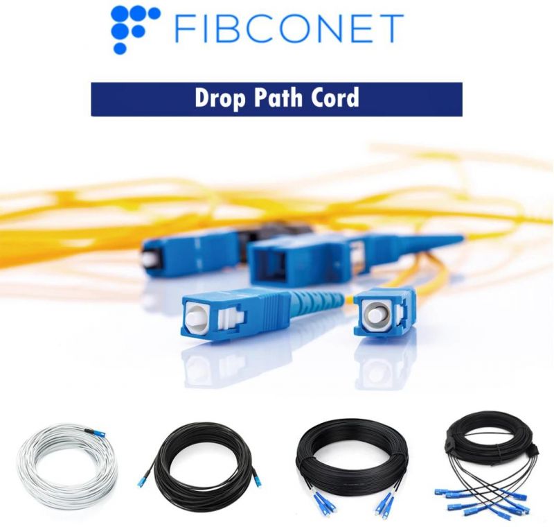 FTTH Single Mode Simplex Sc/Upc PVC LSZH Fiber Optic Drop Cable Outdoor Fiber Optic Patch Cord