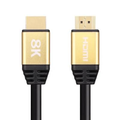 New Arrival Aluminum Alloy Shell Gold Plated HDMI Cable 2.1 With Ethernet