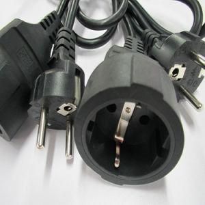 1.5m Black IP44 Rubber Kema-Keur Power Cord