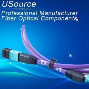 12 24 Fibers Patchcord Ribbon Om4 Om3 MPO