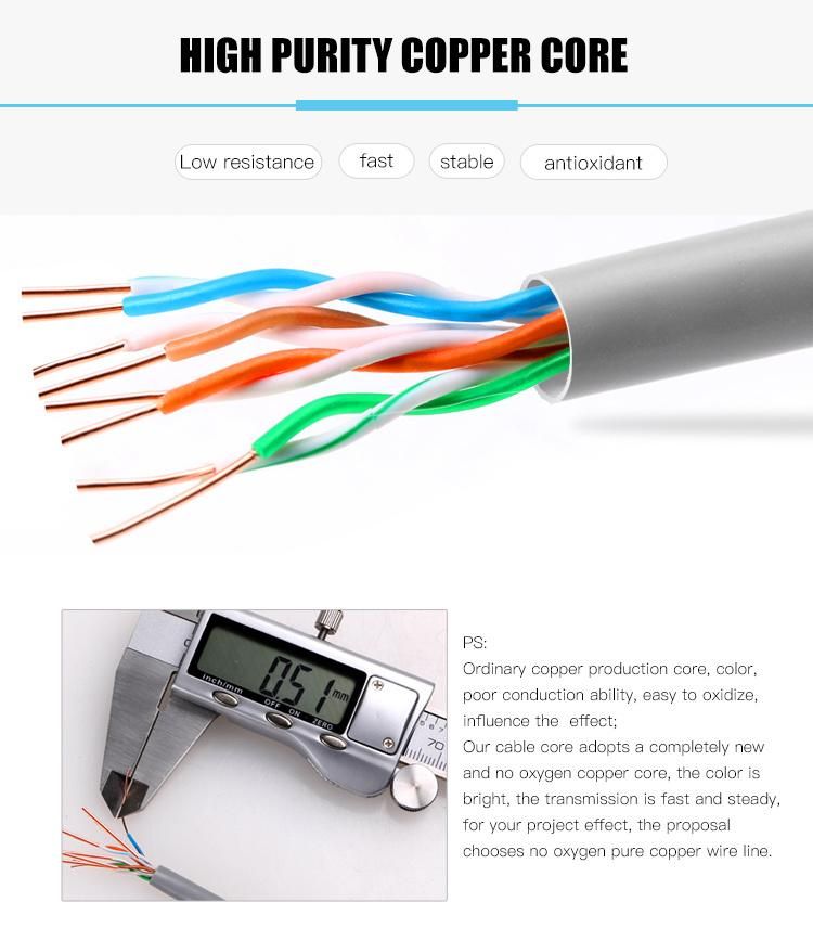 Copper with RoHS Certification UTP Cat5e Cable Ethernet Cable Communication
