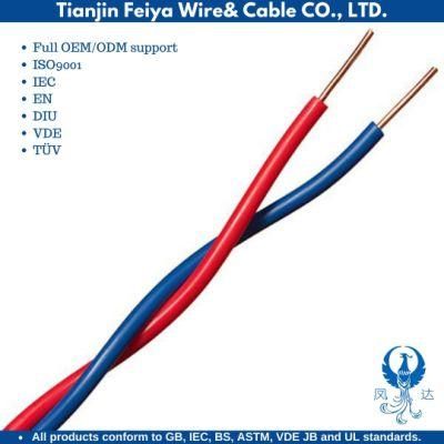 PVC Yy Sy Cy Twin Cable Wires Fengda Flexible 450/750V PVC Twisted Electric 0.5mm Square Rvv Electrical Wire Rvs Cable Coaxial Cable