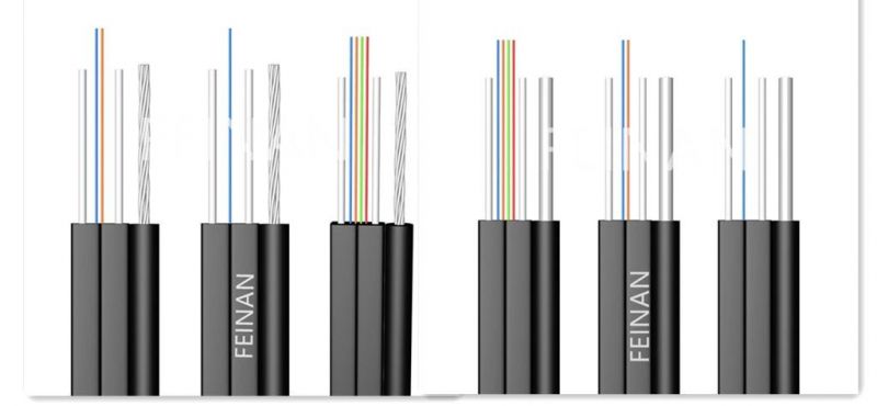 Indoor Drop Cable 1/2/3km G657A Single Mode 1 Core Fiber Optic FTTH Drop Cable