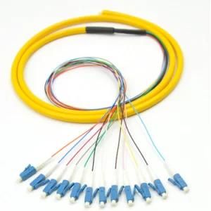 12 Colors LC/Upc-Sm (9/125) -G652D, Optical Fiber Pigtail Bundle Tail Fiber Pigtail