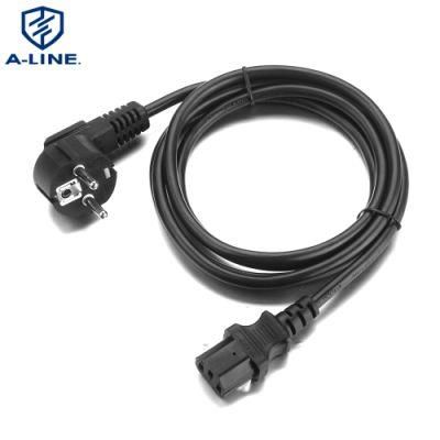 VDE Approved European Type Universal 3 Pins AC Computer Power Cord Factory