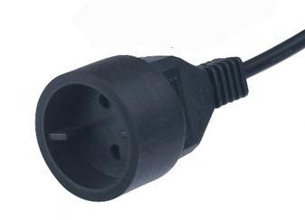VDE Approval European 3pins Power Plug with Braided Wire