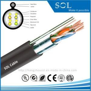 Network 24AWG 4p FTP Cat5e LAN Cable with Steel Wire