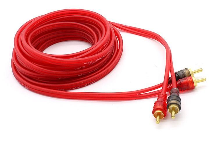 Wholesale Price 2 Dual 2 RCA Car Cable Adapter Stereo Audio 2RCA Cord Male to Male Connector