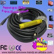 High Speed Black Color Long HDMI Cable 1.4V 2k*4k up to 40m /133ft for in-Wall Installment, Cl2 Rated Support 3D &amp; Ethernet