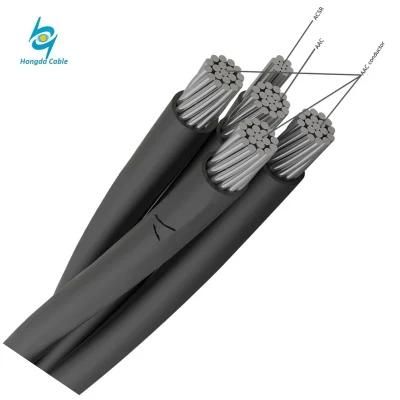 600V AAC XLPE Aerial Bundle Duplex Overhead Electric ABC Drop Cable 16mm