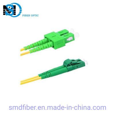 LC/APC to Sc/APC Fiber Optic Cable Sm Duplex PVC Cable