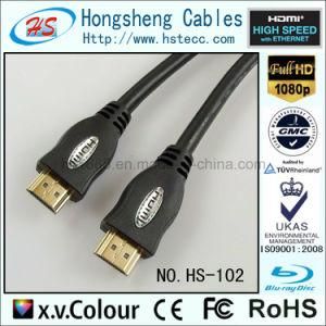 PVC Mould Audio/Video Wire HDMI Cable with Gold Plated Connector