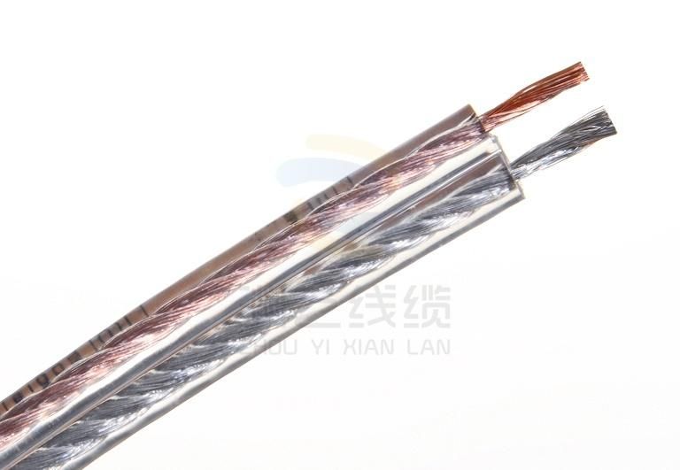 Transparent Cable Red & Black PVC Cable Audio Cable