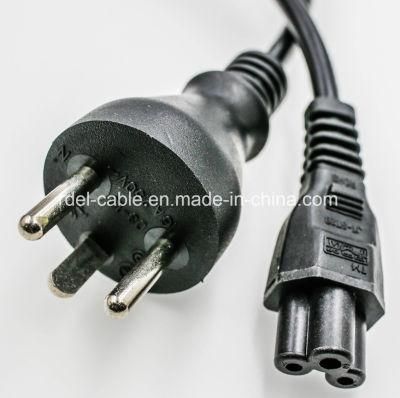 Danish Cord Dual Male Electrical Plug Electric Switch Socket Machine Power Cable Extension Cables