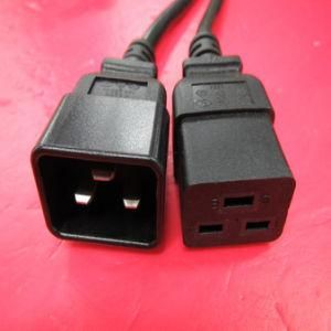 Black 1.5m IEC C19 Power Cord with Certificates