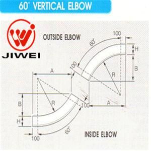 Channel Type Cable Tray Fittings of 60 Dgree Vertical Elbow