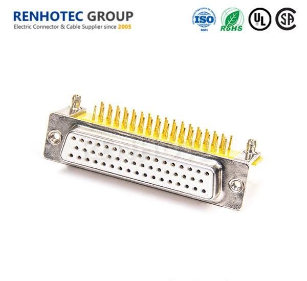 Right Angled Female D Sub Connector 50 Pin for PCB