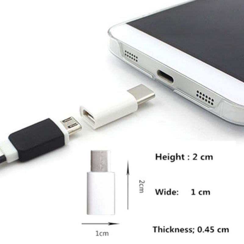 Android Type-C to Micro USB Adapter Plugs Type-C Female to Male Connector for Smartphone Computer TV Charging Converter